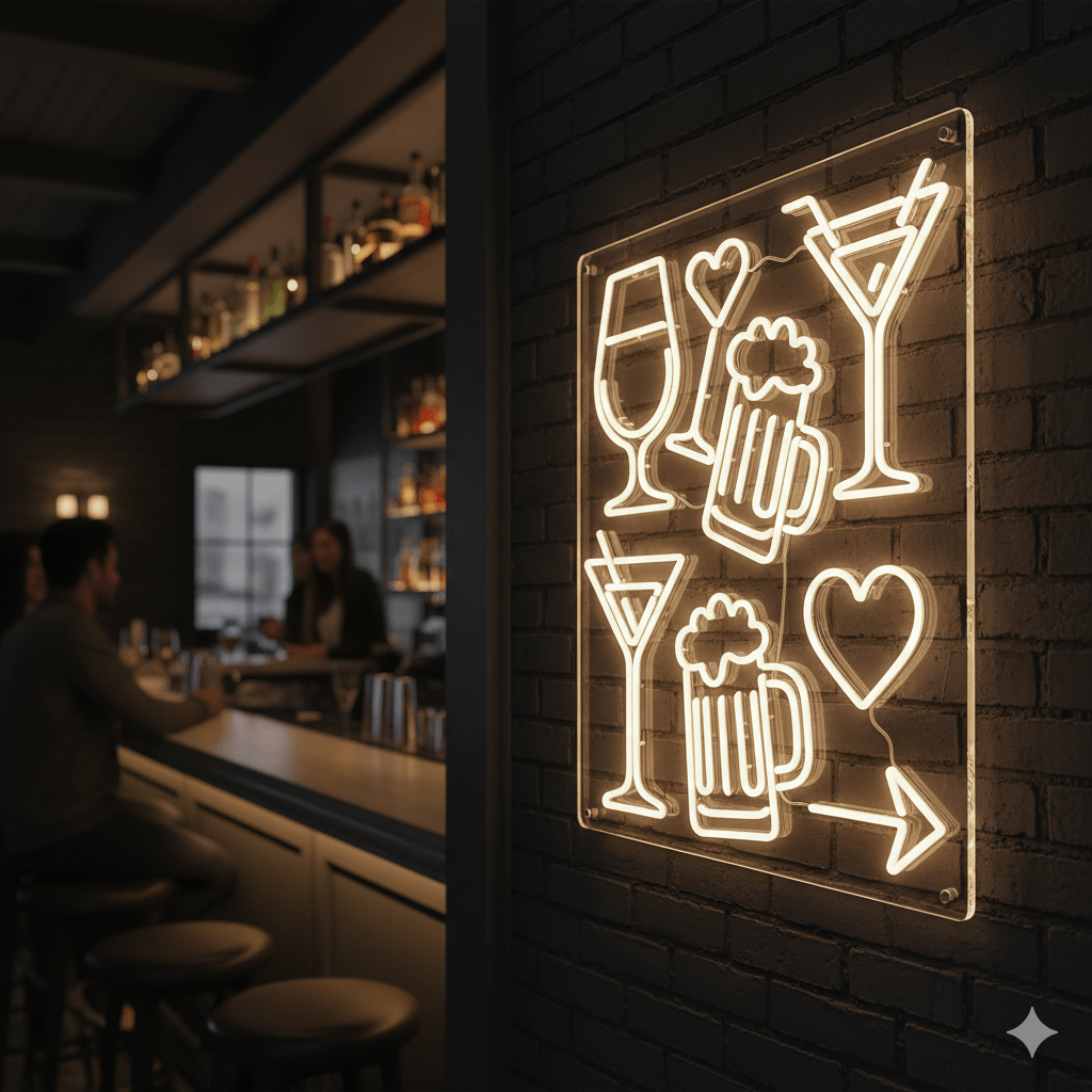 Neón LED bares restaurantes